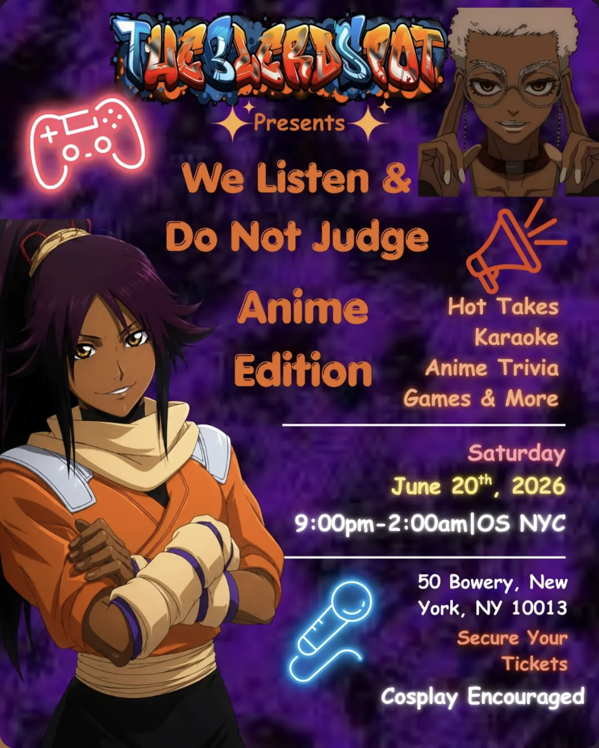 The Blerdspot Presents: We Listen & Do Not Judge Anime Edition