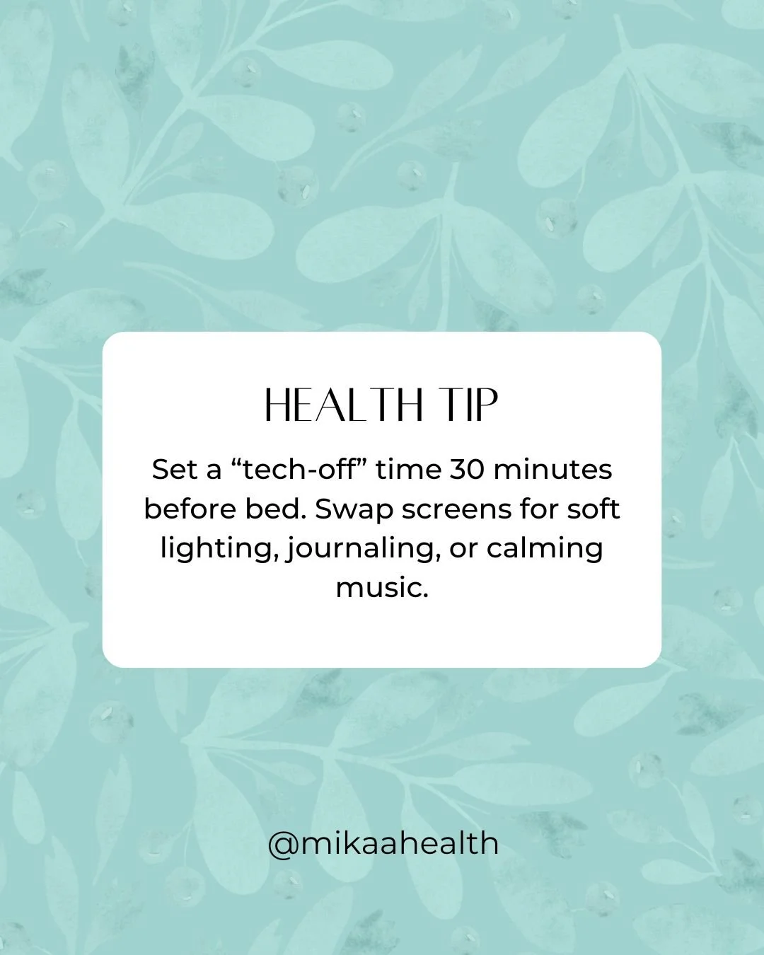 𝐇𝐞𝐚𝐥𝐭𝐡 𝐓𝐢𝐩: 𝐍𝐢𝐠𝐡𝐭𝐥𝐲 𝐃𝐢𝐠𝐢𝐭𝐚𝐥 𝐒𝐮𝐧𝐬𝐞𝐭!
Your nervous system will thank you &mdash; better rest, better recovery.

Learn more at:
Link In Bio

 #MikaaHealth #HealthCoach #GriefSupport #HealthAfterLoss #NaturalHealth #CleanLivi