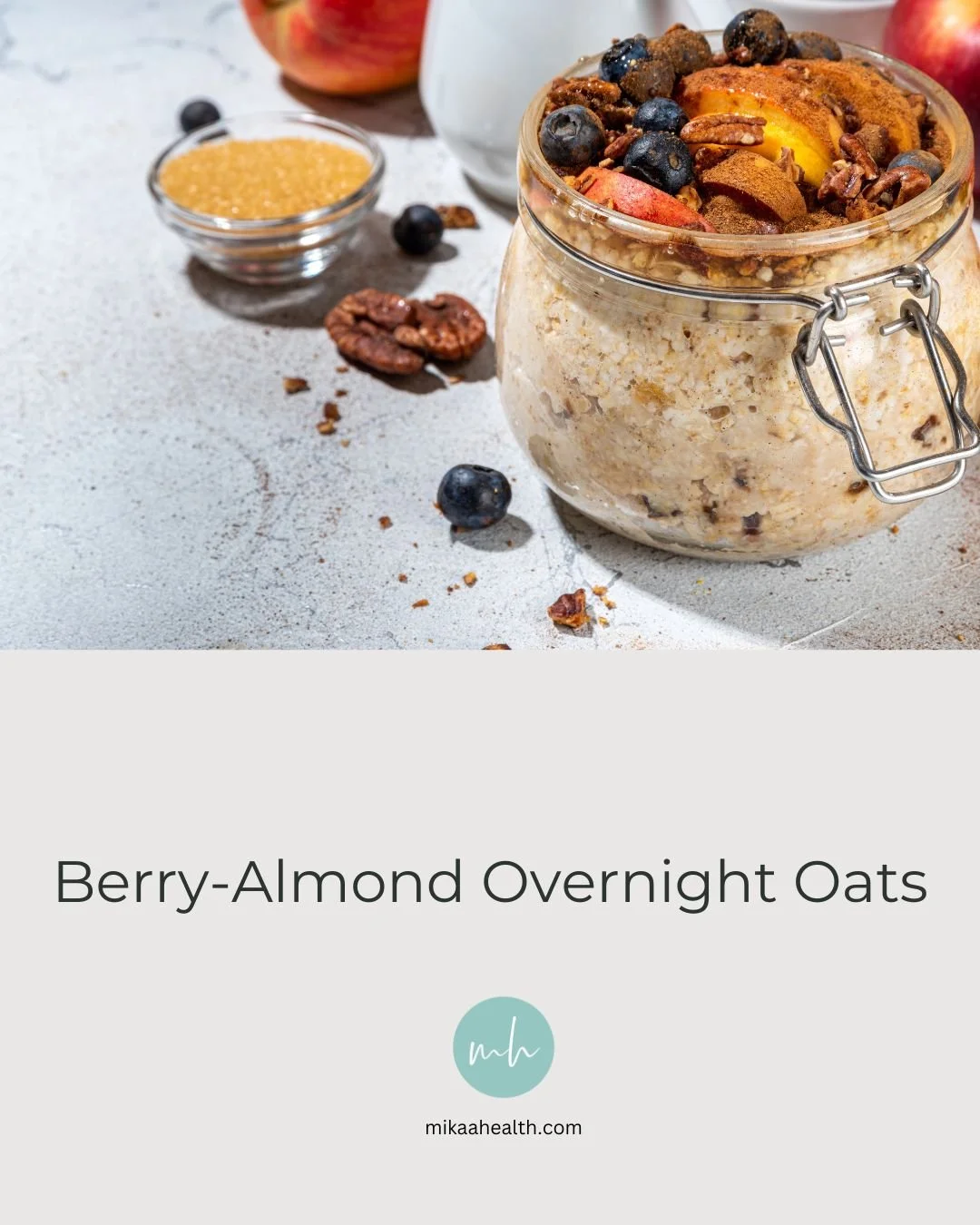 If mornings feel overwhelming, overnight oats are a small act of kindness to your future self. This berry-almond version is delicious, nourishing, and ready the moment you wake up.

A no-stress breakfast filled with antioxidants, fiber, and healthy f