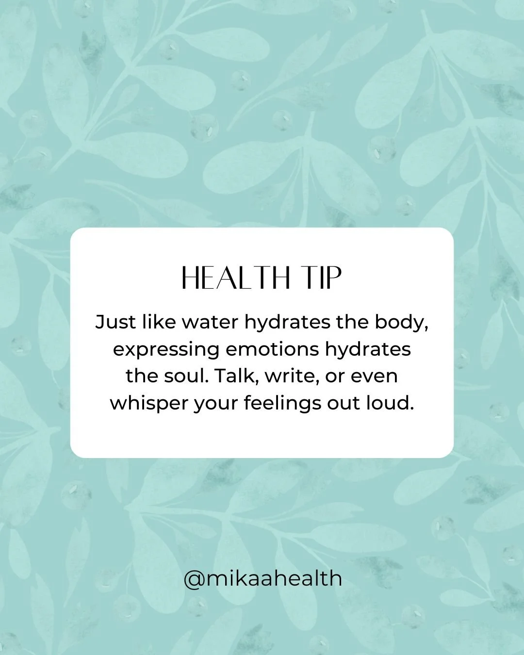 𝐇𝐞𝐚𝐥𝐭𝐡 𝐓𝐢𝐩: 𝐏𝐫𝐚𝐜𝐭𝐢𝐜𝐞 𝐄𝐦𝐨𝐭𝐢𝐨𝐧𝐚𝐥 𝐇𝐲𝐝𝐫𝐚𝐭𝐢𝐨𝐧!
Release prevents emotional stagnation.

Learn more at:
Link In Bio

 #MikaaHealth #HealthCoach #GriefSupport #HealthAfterLoss #NaturalHealth #CleanLiving #SimpleHealth #Heal