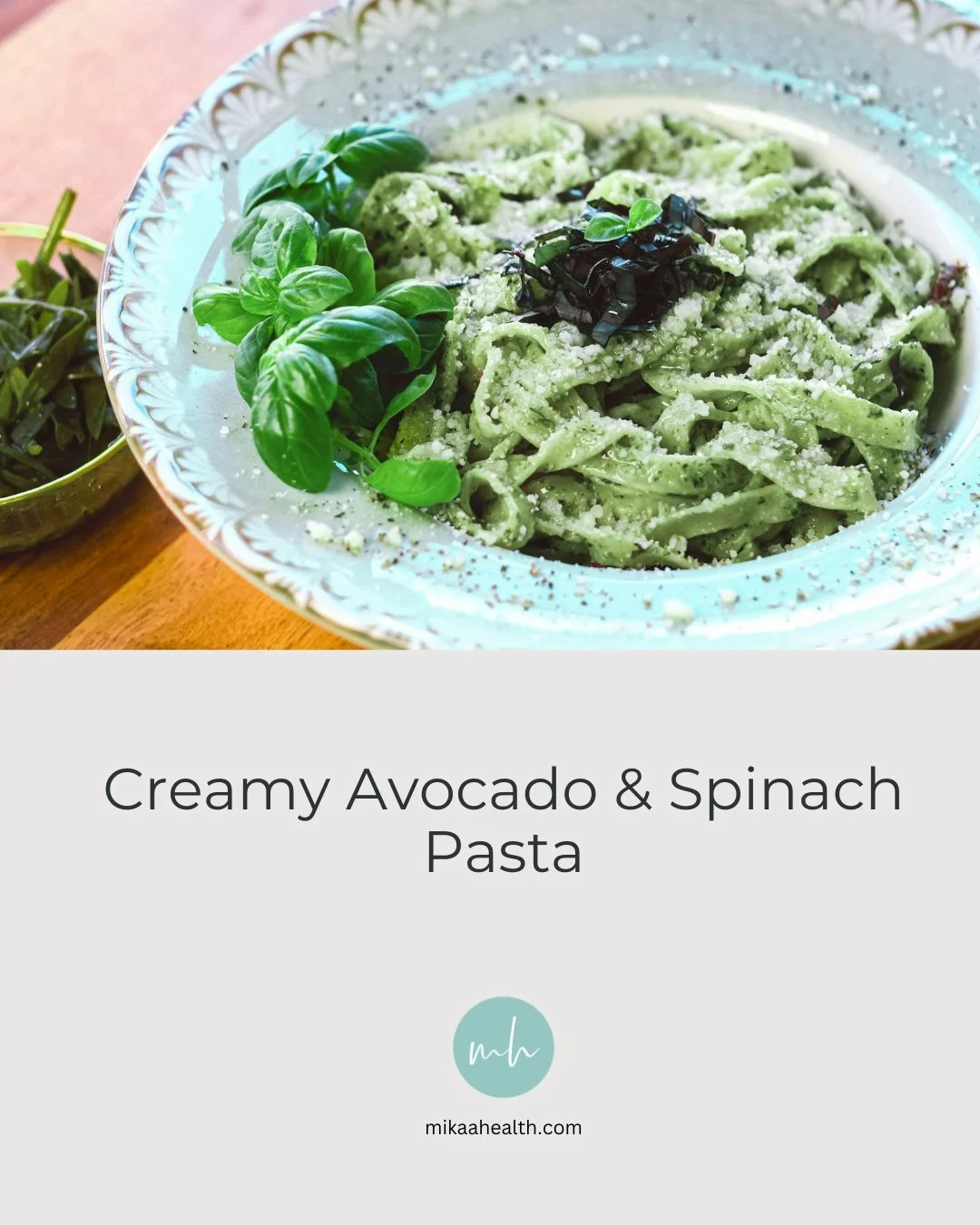 Healthy comfort food? 
Yes, please.

This creamy avocado &amp; spinach pasta gives you all the indulgent vibes, without the heaviness. Packed with healthy fats, fiber, and greens, it&rsquo;s a nourishing twist on a classic favorite.

Why you&rsquo;ll