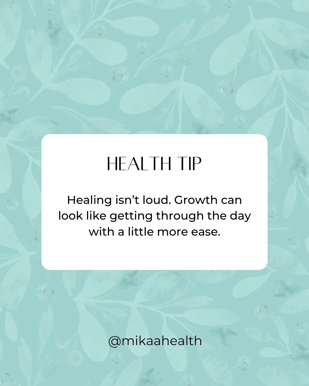 𝐇𝐞𝐚𝐥𝐭𝐡 𝐓𝐢𝐩: 𝐂𝐞𝐥𝐞𝐛𝐫𝐚𝐭𝐞 𝐐𝐮𝐢𝐞𝐭 𝐏𝐫𝐨𝐠𝐫𝐞𝐬𝐬!

Learn more at:
Link In Bio

 #MikaaHealth #HealthCoach #GriefSupport #HealthAfterLoss #NaturalHealth #CleanLiving #SimpleHealth #HealthyLifestyle #EmotionalEating #FeminineHealth #