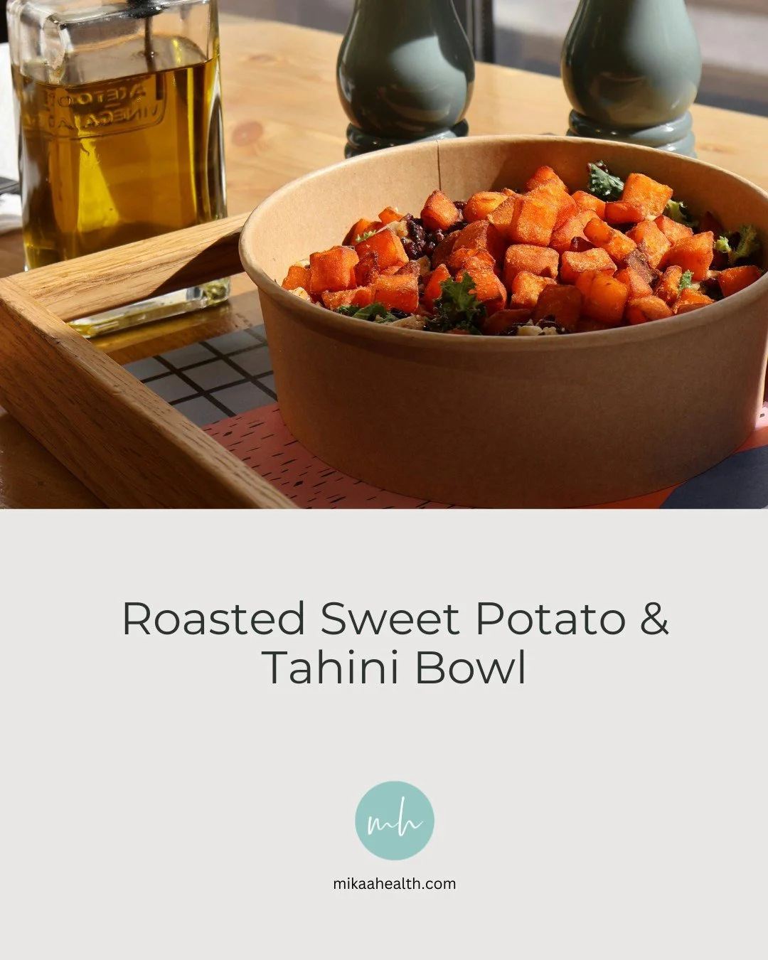 Some days, your body needs grounding, something warm, simple, and satisfying.

This roasted sweet potato &amp; tahini bowl is perfect for that. It&rsquo;s rich in fiber, healthy fats, and slow-release energy to help you feel steady throughout the day