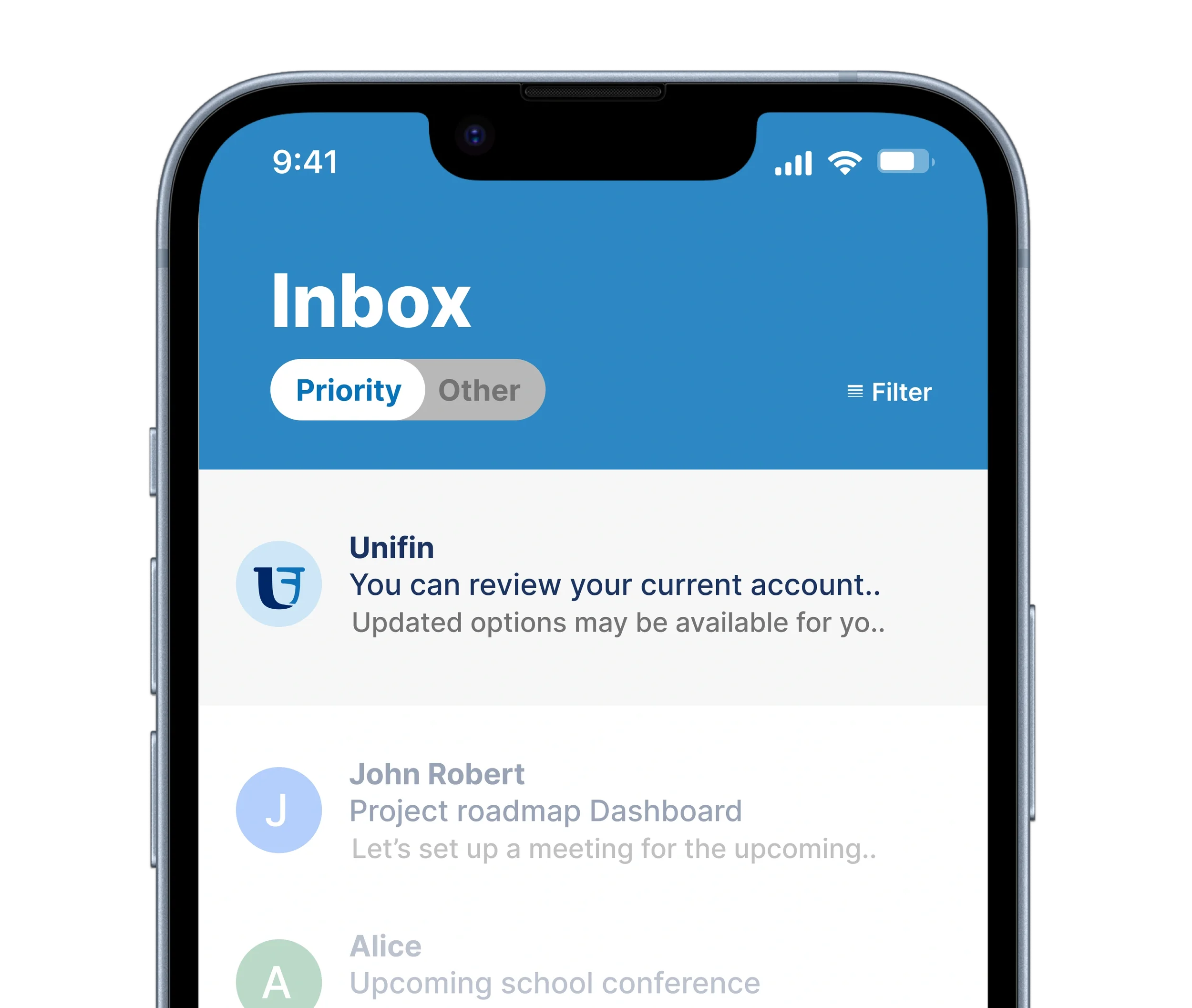 Image representing an email received from unifin digital debt collector. Learn how to check a legitimate email if it's from Unifin