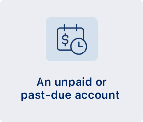 An image explaining why Unifin may contact you and it may be about an unpaid or past-due account