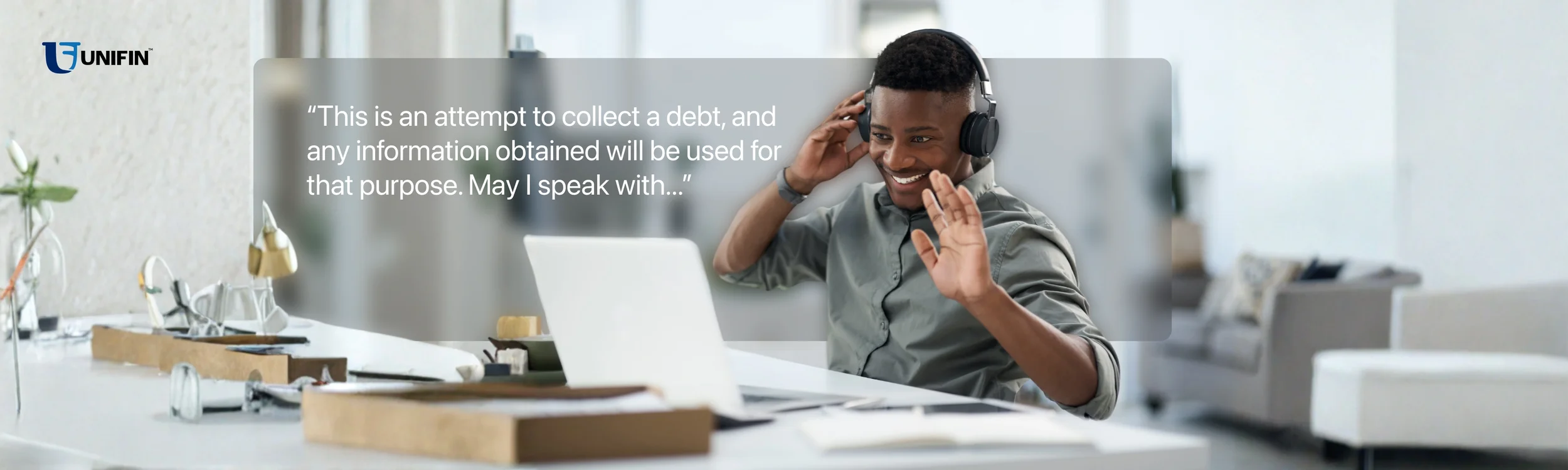 Unifin | Hero image for a blog explaining third‑party debt collection agencies and how they collect past‑due debts for creditors.