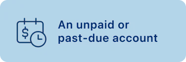 An image explaining why Unifin may contact you and it may be about an unpaid or past-due account