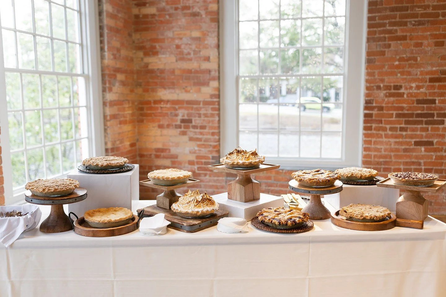 What's your favorite fall snack or dish? 🍁🥧⁠
⁠
&bull;⁠
&bull;⁠
&bull;⁠
⁠
Planning &bull; yours truly @somethingfabulousweddings ⁠
Venue, Catering &amp; Bar &bull; @thecottonroom⁠
Photographer &bull; @madynoelphoto⁠
Flowers &bull; @megsflowersnc⁠
DJ
