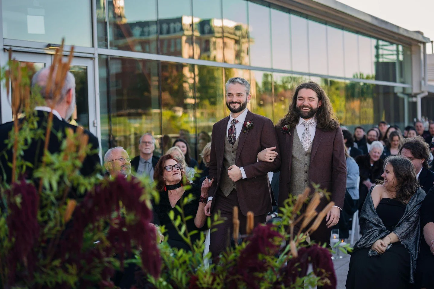 Walk down the Aisle Wednesday for Dane &amp; Andrew⁠
⁠
&bull;⁠
&bull;⁠
&bull;⁠
⁠
Planning &bull; yours truly @somethingfabulousweddings ⁠
Venue &bull; @unionhall_events⁠
Photographer &bull; @azul_photography⁠
Flowers &bull; @megsflowersnc⁠
DJ &bull; 