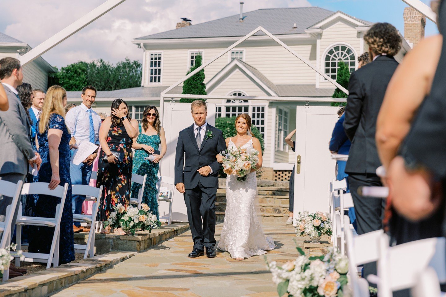 Walk down the Aisle Wednesday⁠
⁠
&bull;⁠
&bull;⁠
&bull;⁠
⁠
Planning &bull; yours truly @somethingfabulousweddings ⁠
Venue &bull; @walnuthillnc⁠
Photographer &bull; @kristastevensphotography⁠
Flowers &bull; @brushedbybec.florals⁠
DJ &bull; Double R Mu