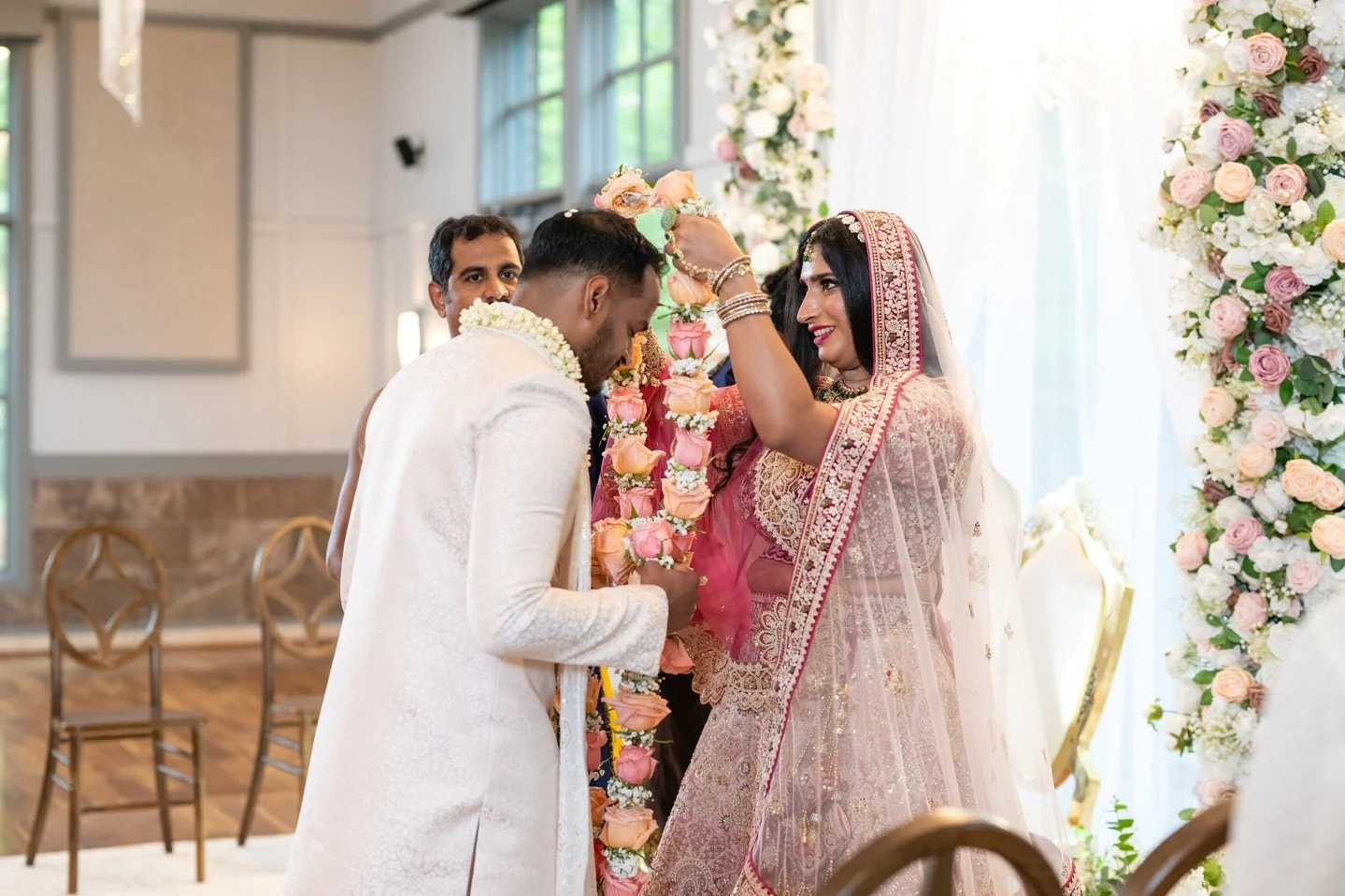 We loved planning Ari &amp; Kavya's Hindu and Christian ceremonies⁠
⁠
&bull;⁠
&bull;⁠
&bull;⁠
⁠
Planning &bull; yours truly @somethingfabulousweddings ⁠
Venue &bull; @paramounteventvenue⁠
Photographer &amp; Video &bull; @timelesscarolinas⁠
Roses &bul