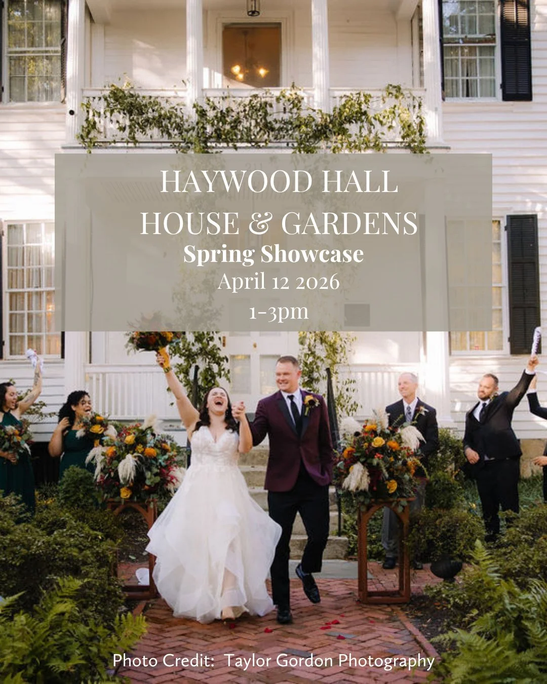 We're really excited for Haywood Hall's Spring Showcase on April 12th! Have y'all grabbed your tickets yet? The link is in our bio!⁠
⁠
&bull;⁠
&bull;⁠
&bull;⁠
⁠
Planning &bull; yours truly @somethingfabulousweddings ⁠
Venue &bull; @haywoodhallhouse⁠
