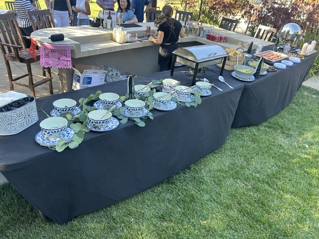 Los Angeles Private Home Backyard Wedding Taco Bar Setup