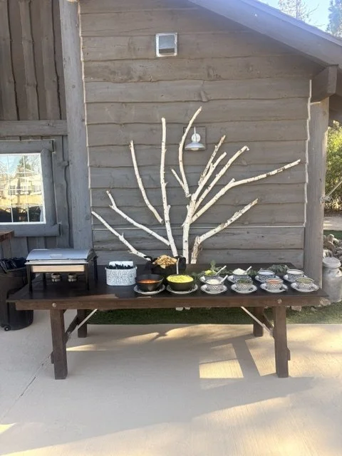 Big Bear Cabin Premium Taco Bar Setup