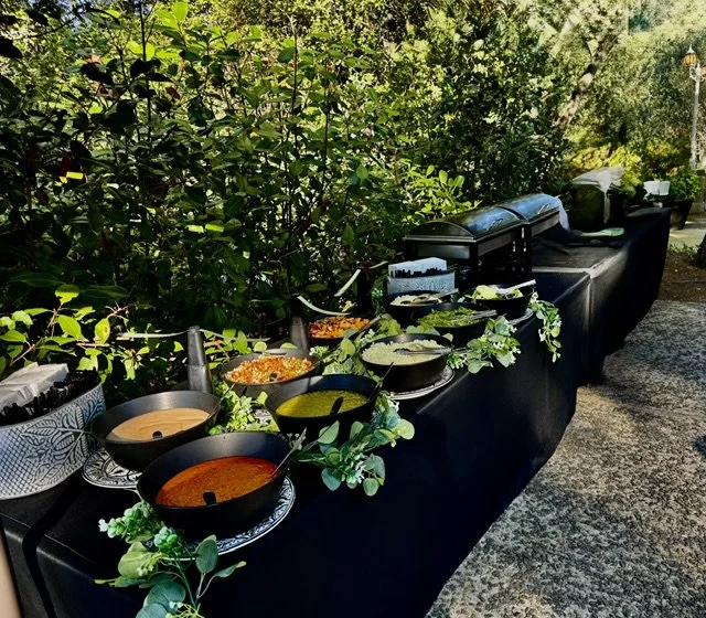 Rancho Santa Fe Outdoor Wedding Premium Taco Bar Setup