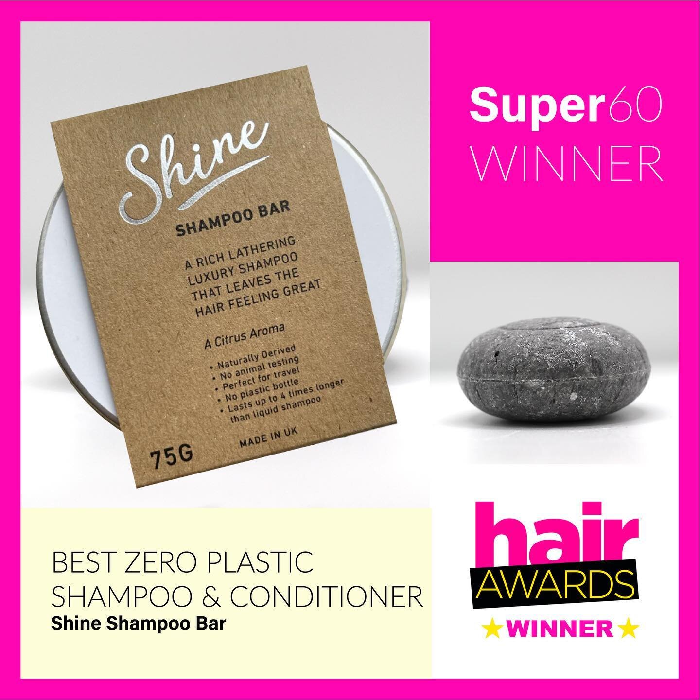 Saturday shoutout to @hairmagazine &amp; @beauty_worksonline for one our most favourite awards to date 🏆

🌱 Best Zero Plastic Shampoo at The Hair Awards a few years back 🫶🏽 will always be very proud to be included in The Super 60! 🫧
.