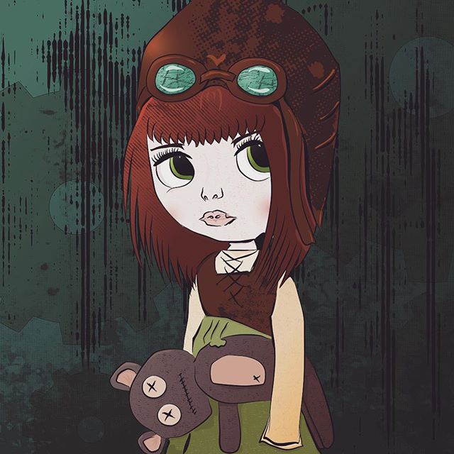 Finished - by @pixelz.fairy #digitalart #vectorart #vector #graphicdesign #graphicart #steampunk #cutegirl #steampunkgirl #affinitydesigner #frankentoon #vectordesign #affinitydesigner #vintage #vectorvintage #illustration #illustrator #illustrationartists