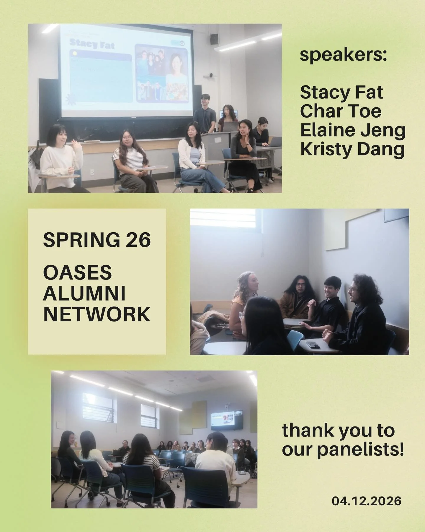 Here is a little recap and some highlights from our Spring 26 OASES Alumni Network!