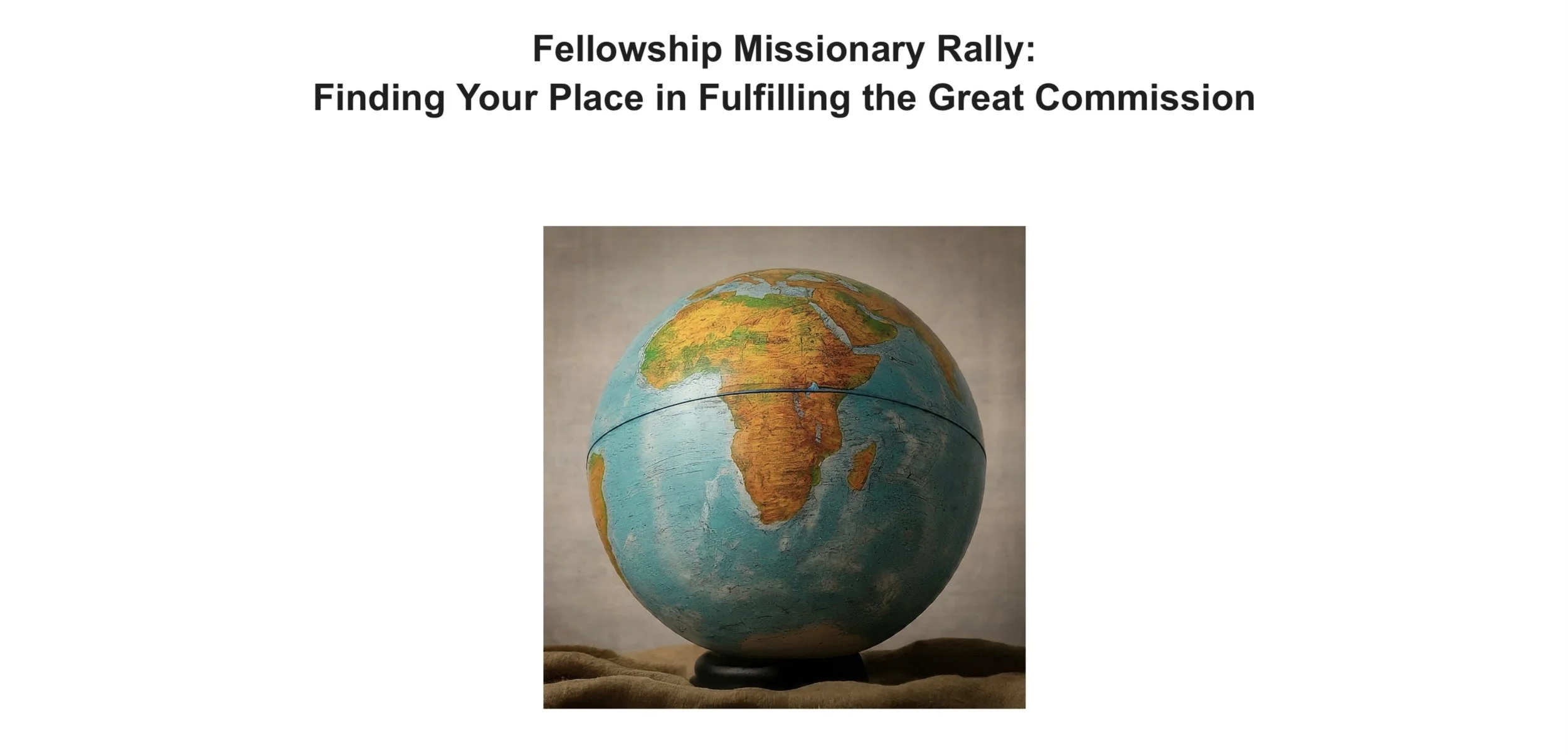 Fellowship Missionary Rally @ Good Shepherd