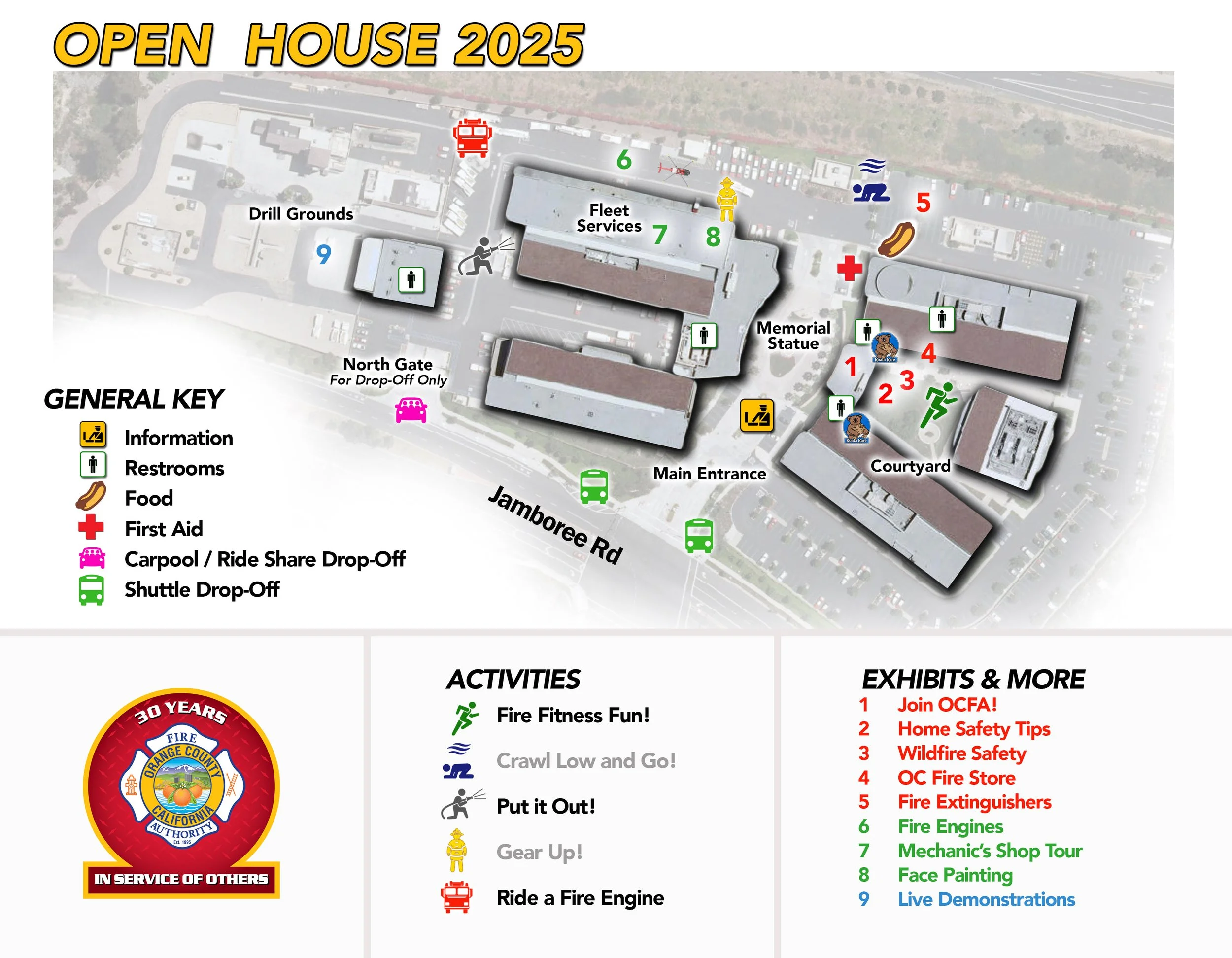 Open House Orange County Fire Authority Open House 2025 RFOTC Map 
