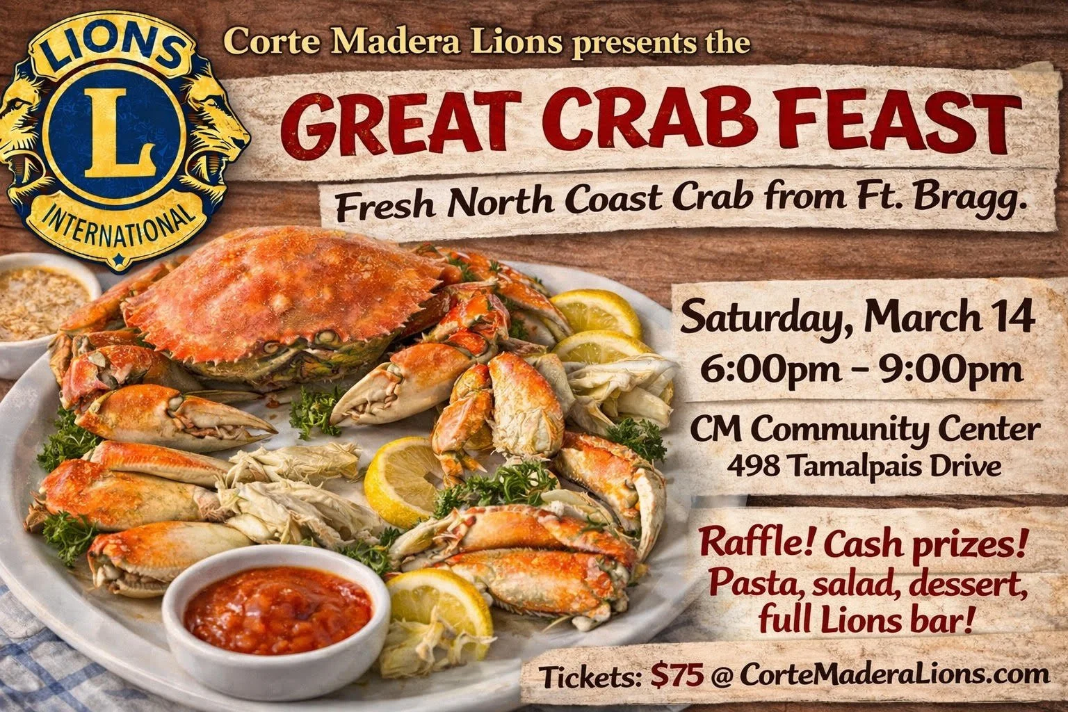 Corte Madera Lions Great Crab Feast 