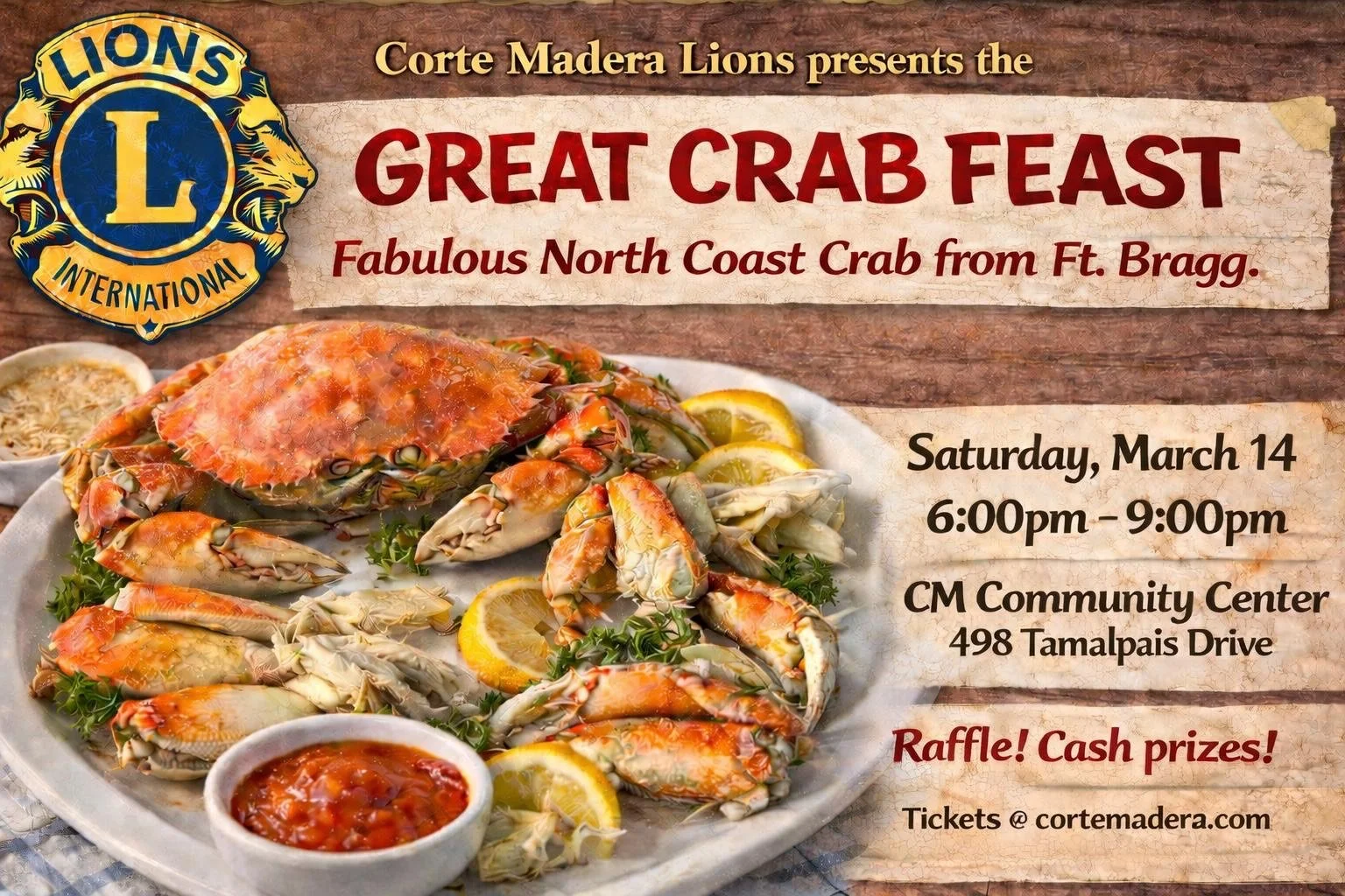 Corte Madera Lions Great Crab Feast 