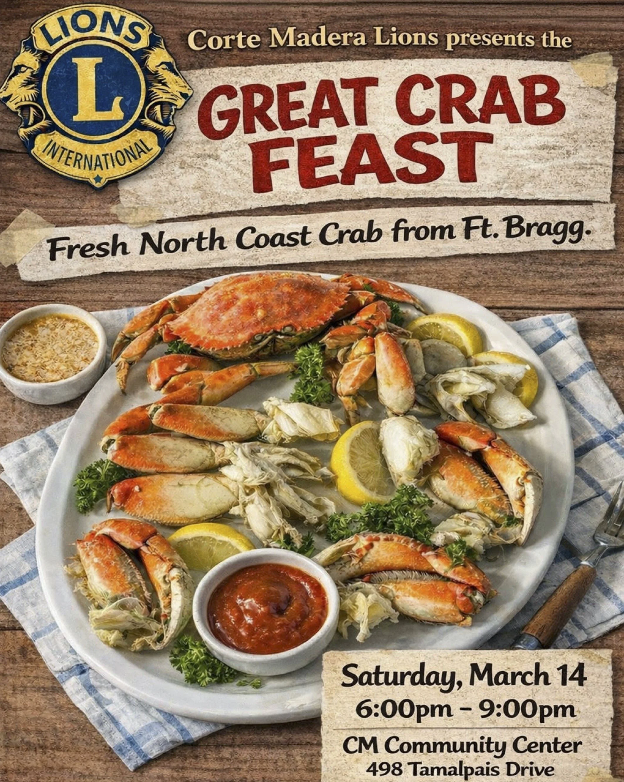 Corte Madera Lions Great Crab Feast 
