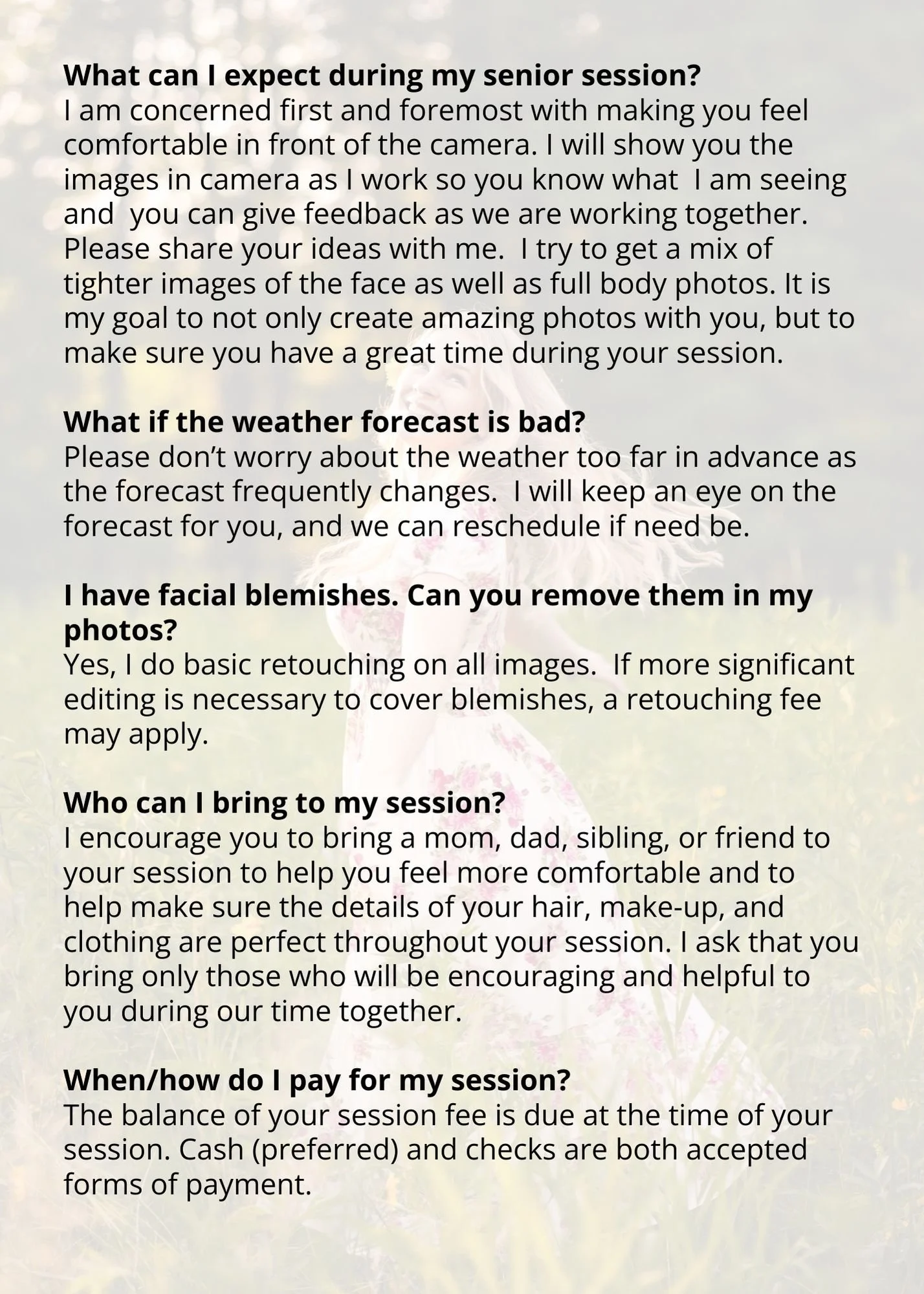 senior portrait FAQ — Lindsay Rodgers Photography
