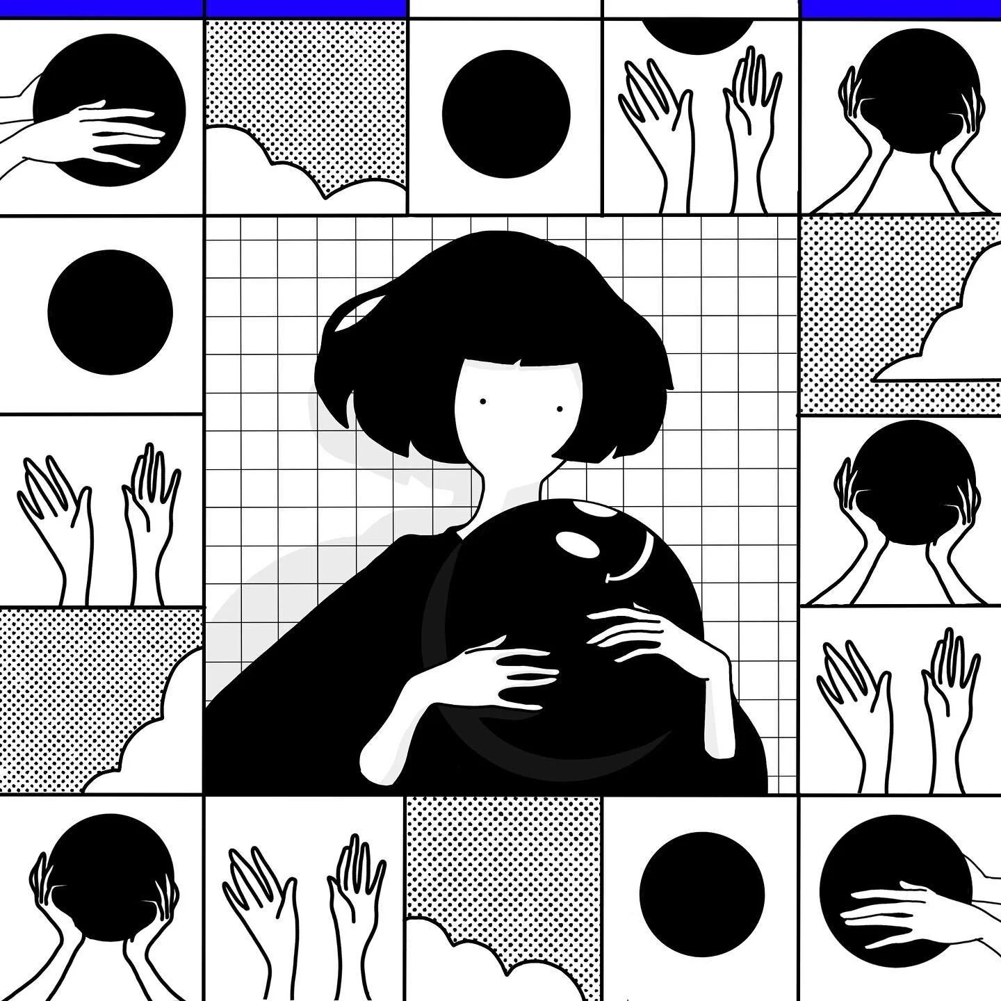 The hours fly ar&ouml;und in a circle ⚫️ 
.
.
.
#art #artwork #illo #illust #designinspiration #procreate #itsnicethat #illustrationdaily #doodle 
#illustrationnow #illustrationartists #digitalart #drawing #emergingartist #artcollective #illustration