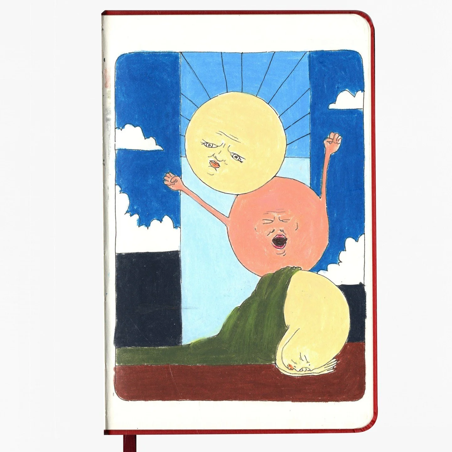 The Sun is on duty 26&deg; 🌞

#ArtIllustration #SurrealArt #WhimsicalArt #ArtOfInstagram #CreativeDrawing #SketchBook #ArtDaily #ContemporaryArt #SunArt #illustrationartists #illustration
