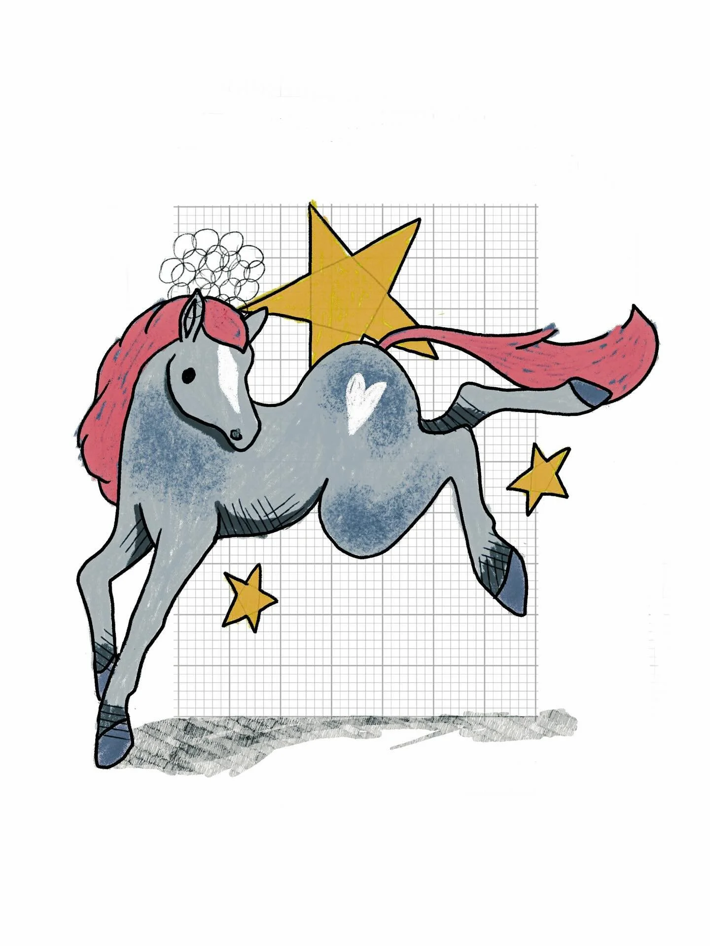 2026 Year of the Horse &mdash; also my favourite animal 🎠 #yearofthehorse #lunarnewyear #illustration #foxnaif #art