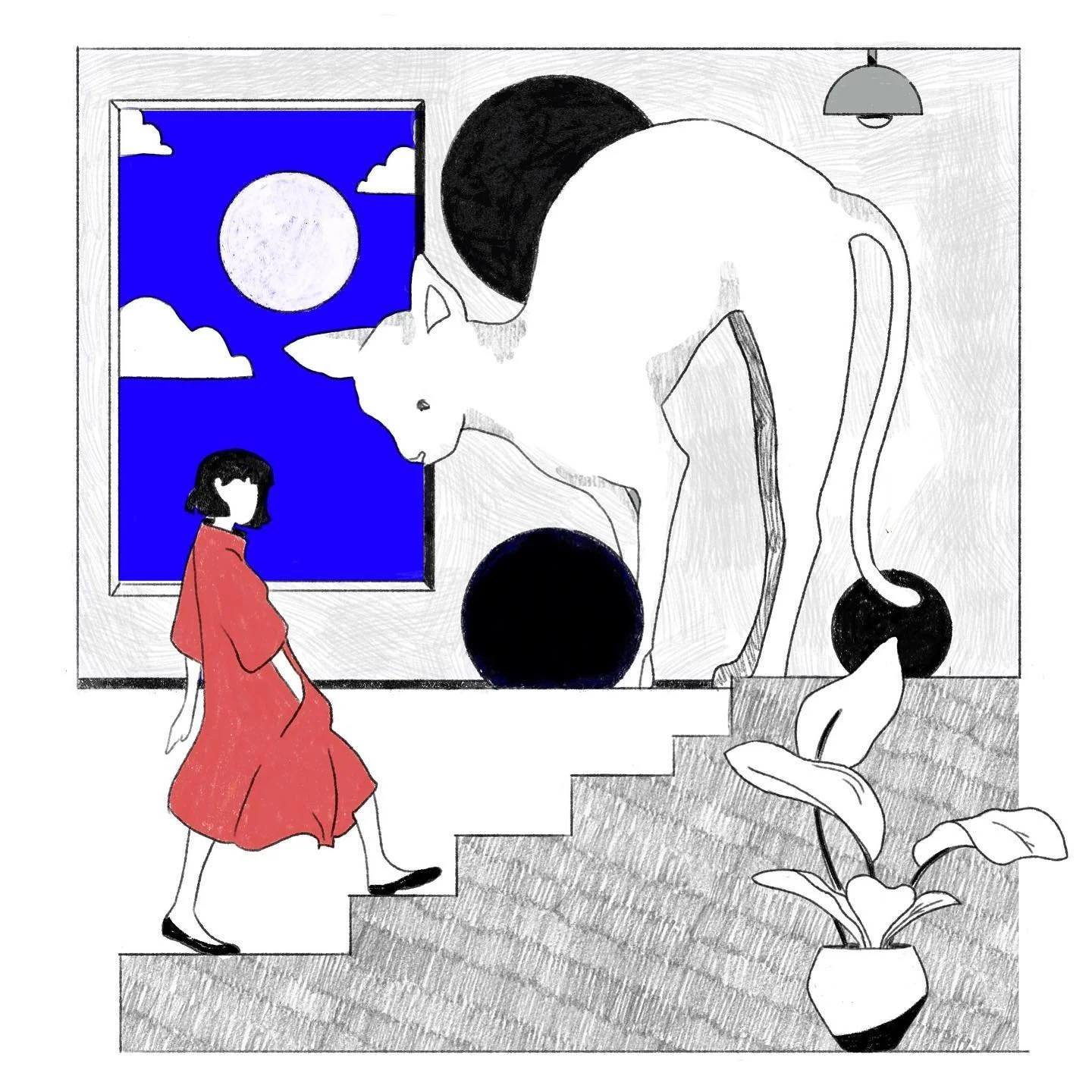 Yumi 🐈
.
.
.
.
#art #artwork #procreate #itsnicethat #illustration #kiblindmagazine #emergingartist #ballpitmag #cat #buckuback #home