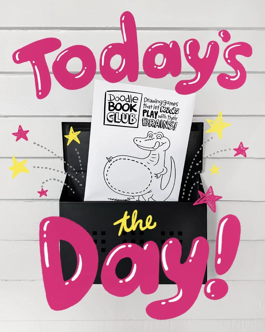 Today Doodle Book Club is open for subscriptions! If you don't know, Doodle Book Club delivers monthly activity books full of unique drawing games for kids 6 and up. Each game secretly helps them learn how to use their imaginations to solve silly cha