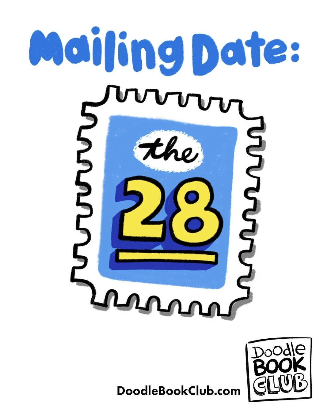 Subscribe today to join Doodle Book Club!

You'll be a part of the first Mailing Day on Wed.! If you don't know, Doodle Book Club is a fresh way for kids to stThere's still time to join Doodle Book Club!

Subscribe TODAY and you'll be a part of the f