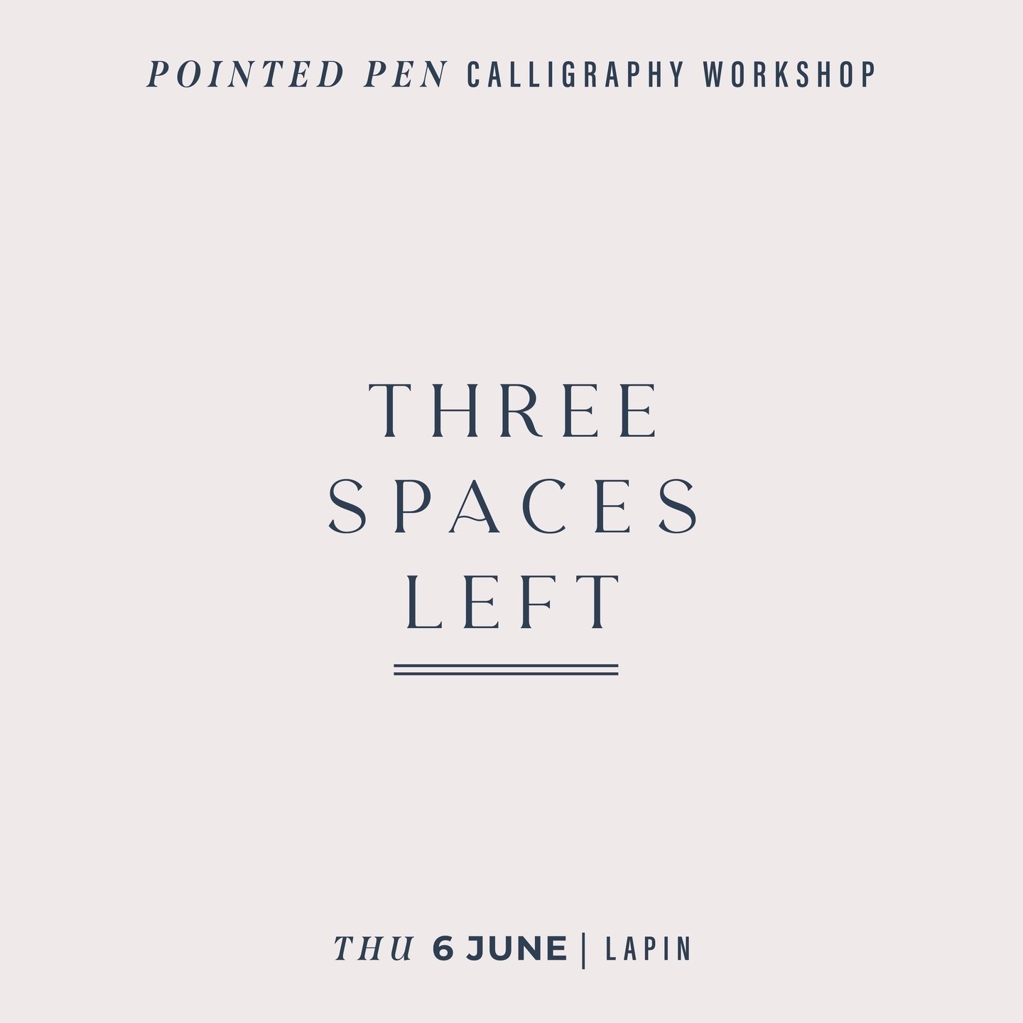 💐I'm so grateful to everyone who's already booked onto our  Calligraphy Workshop at @Lapinyork next week 💐 

There are now only 3 spaces left so if you are thinking of joining us on Thursday 6th June in York, don't delay! 

The booking link is in m