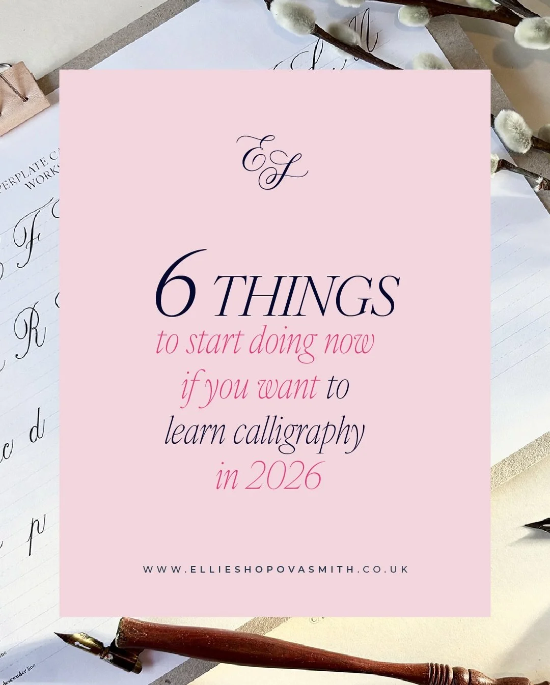 Want to learn calligraphy this year? ✍️ Set yourself for success with these 6 tips

❶ Identify the style of calligraphy you&rsquo;d like to learn - from the joyful bouncy modern calligraphy to the formal and elegant Copperplate there is a style there