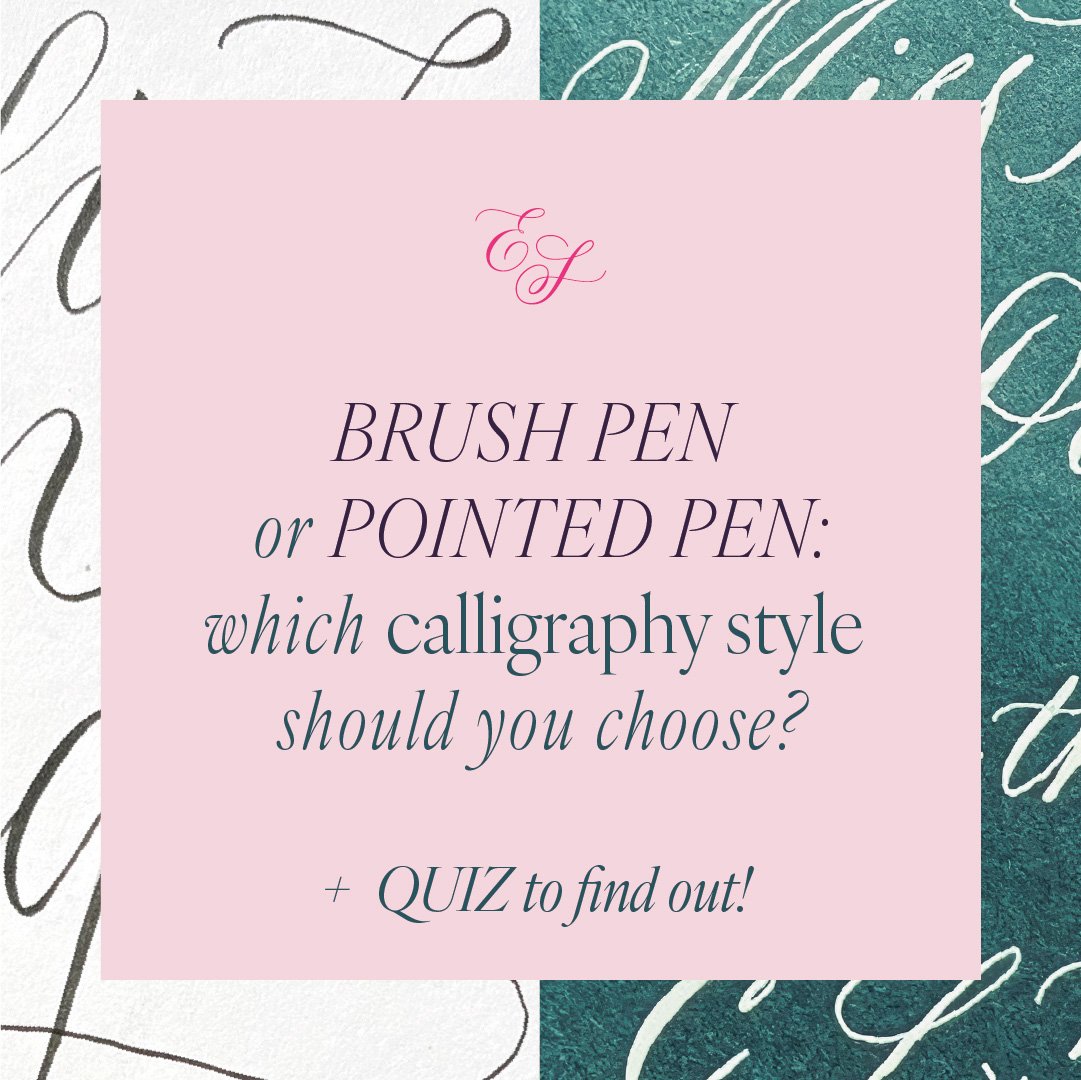 Brush pen or Pointed pen calligraphy: which one should you choose?