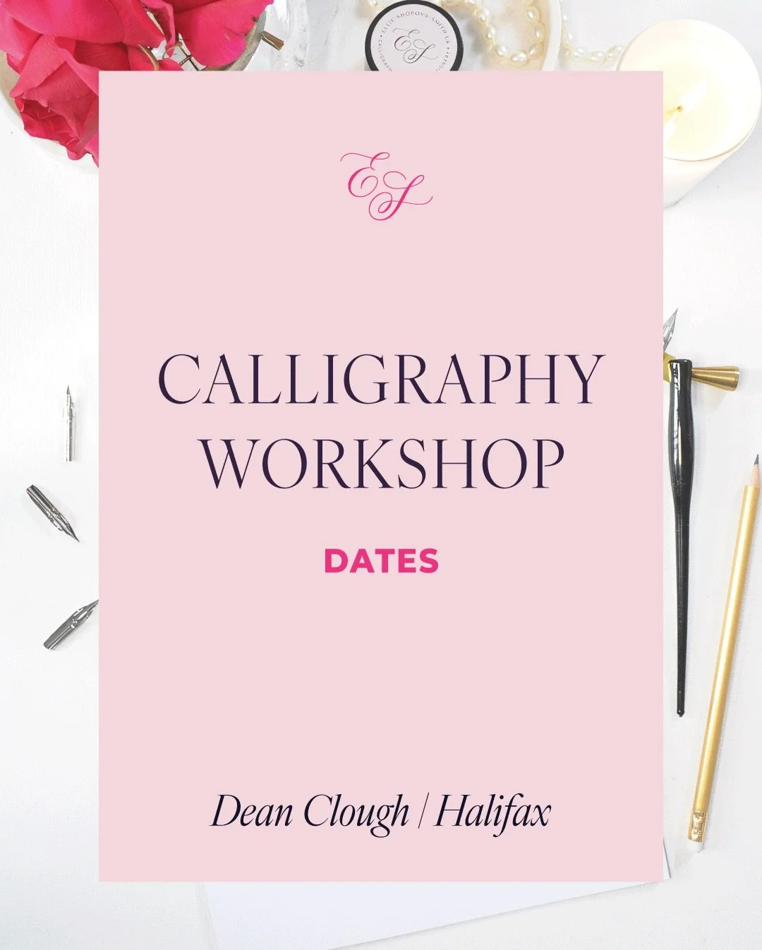 Show yourself some love in these dark winter days 💖 My calligraphy workshops are back! 
Calligraphy is a wonderful way to unwind while learning something creative. Come with a friend or join us solo for a morning or afternoon of relaxing creativity.