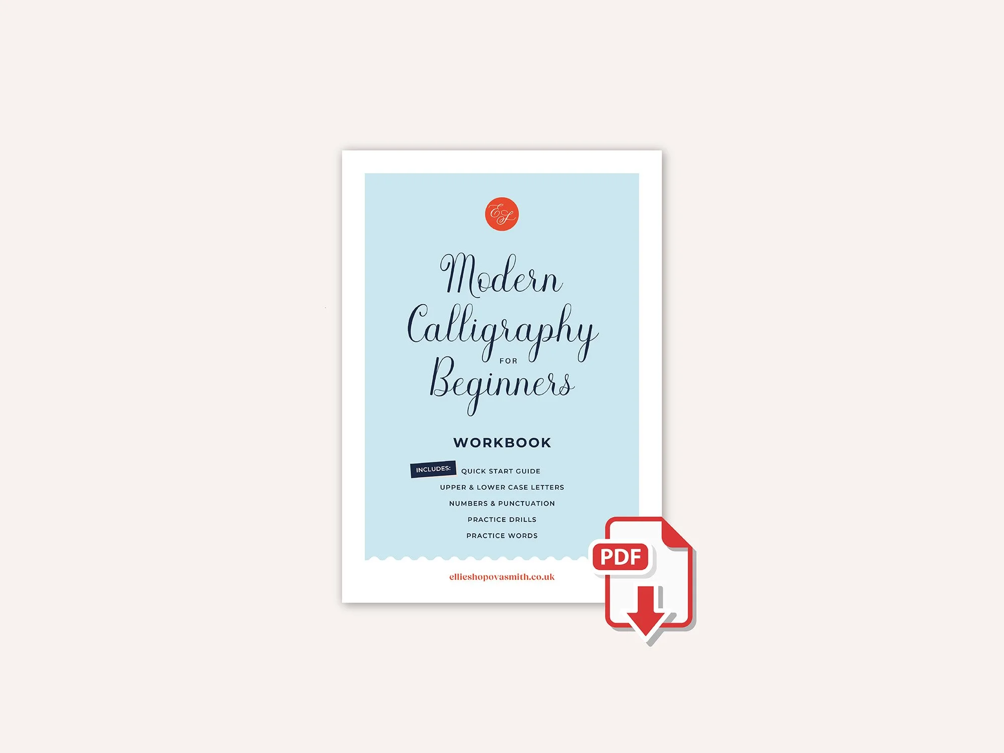 Modern Calligraphy Workbook for Complete Beginners – Instant Download