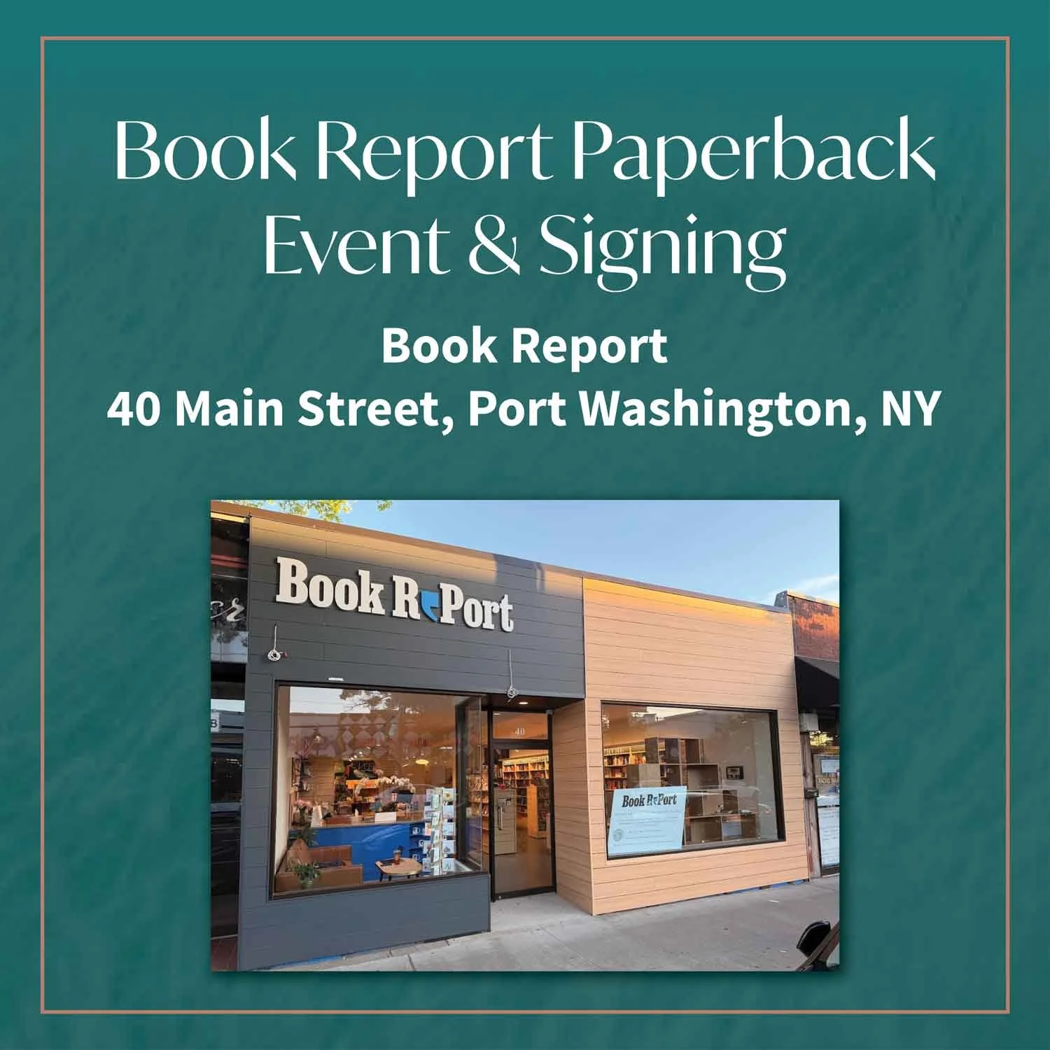 Book Report Paperback Event &amp; Signing