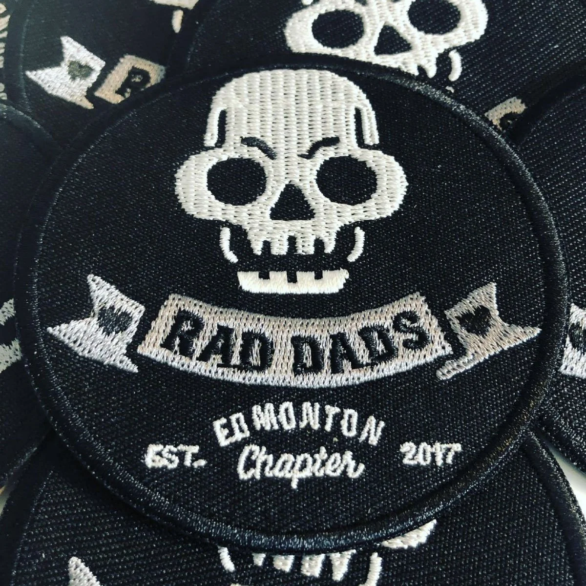 Rad Dads Edmonton primary logo on patch design by Edmonton graphic designer Nigel Hood