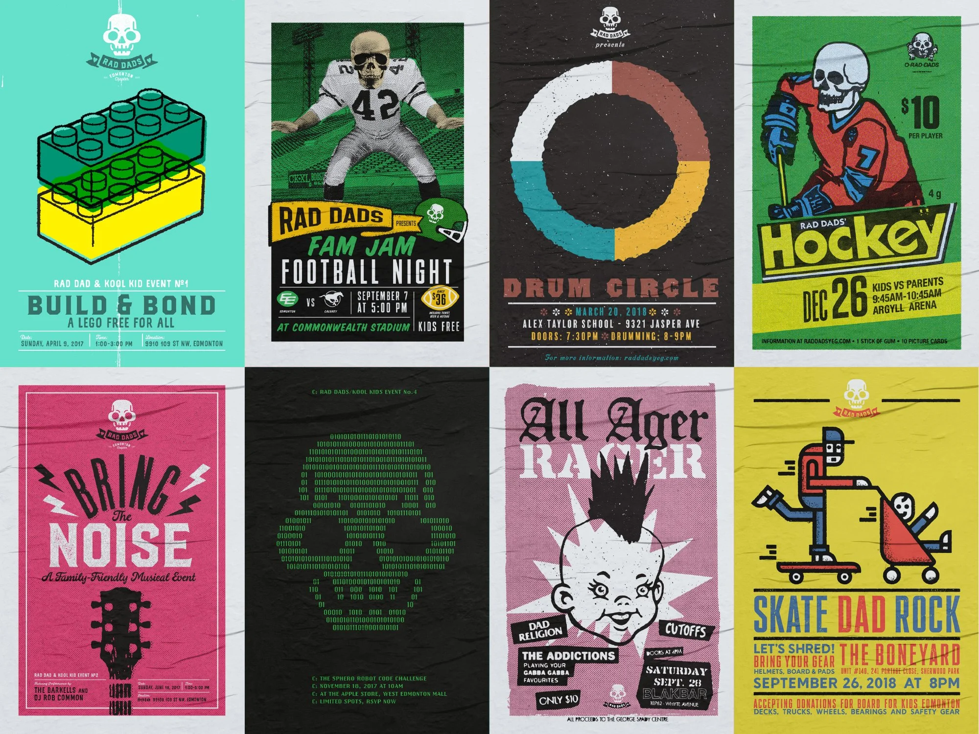 Rad Dads Edmonton event poster brand design by Edmonton graphic designer Nigel Hood