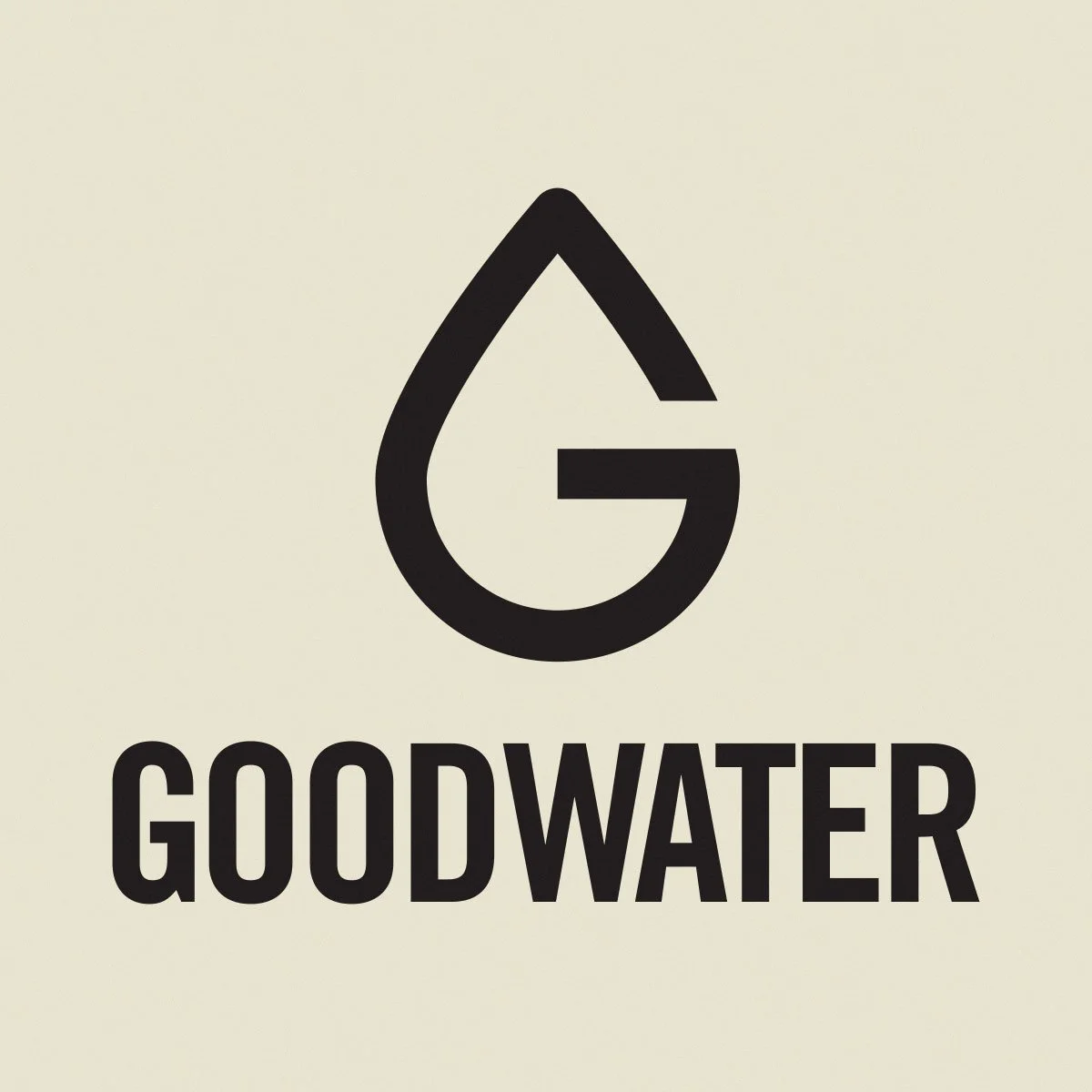 Goodwater logo for context-driven community logo design and identity study for abandoned prairie towns in Saskatchewan by Edmonton graphic designer Nigel Hood