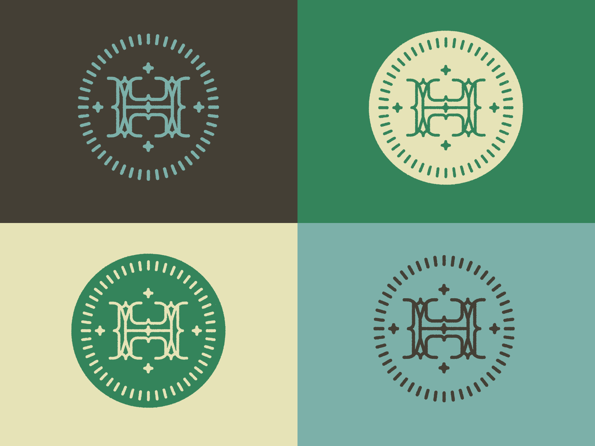 Multiple logo colours for Hansen Distillery by Edmonton graphic designer Nigel Hood