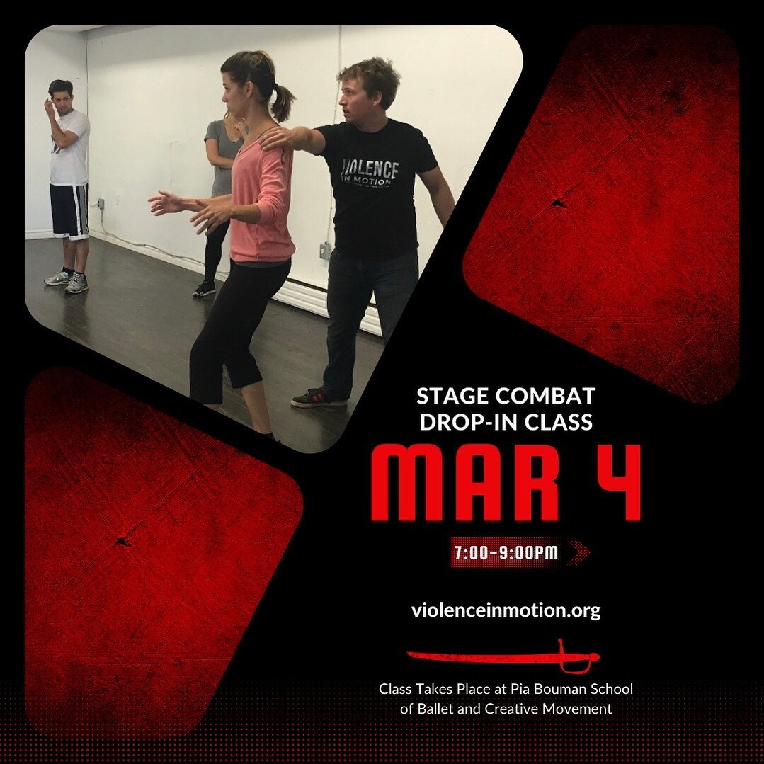Our next class is Monday, March 4th! 

Looking forward to seeing you all at @pbsballet class starting at 7pm! 

All levels and experience welcome! Remember: stage combat is a tool in the belt of any actor! 

Sign up for any of our classes 🔗 in our b
