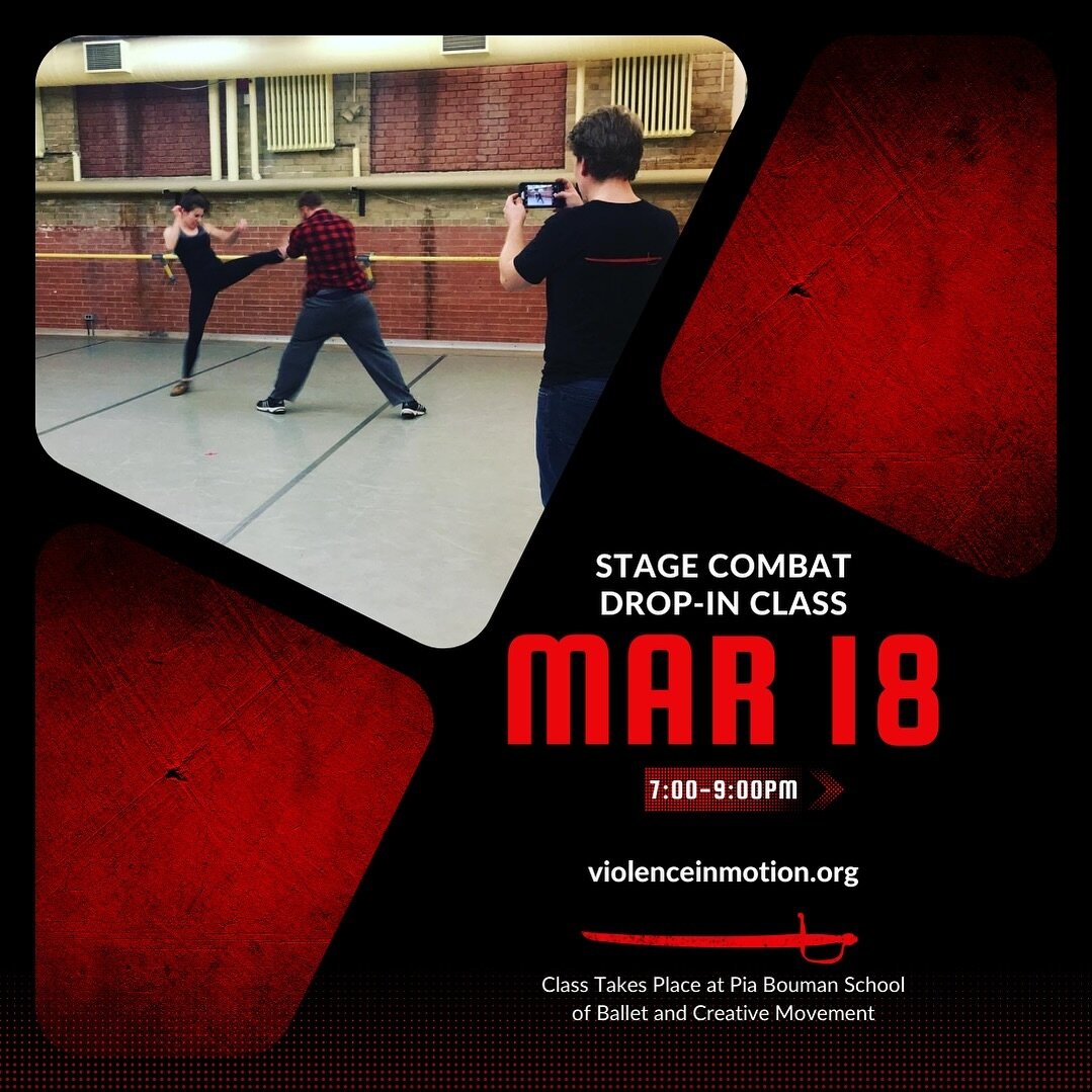 Here we go! Monday, March 18 is our next drop-in stage combat class! 

To register go to the 🔗 in our profile! 

This class will take place from 7-9pm at @pbsballet 

Can&rsquo;t wait to see you there! 

#actingclass #workingactor #torontoactor