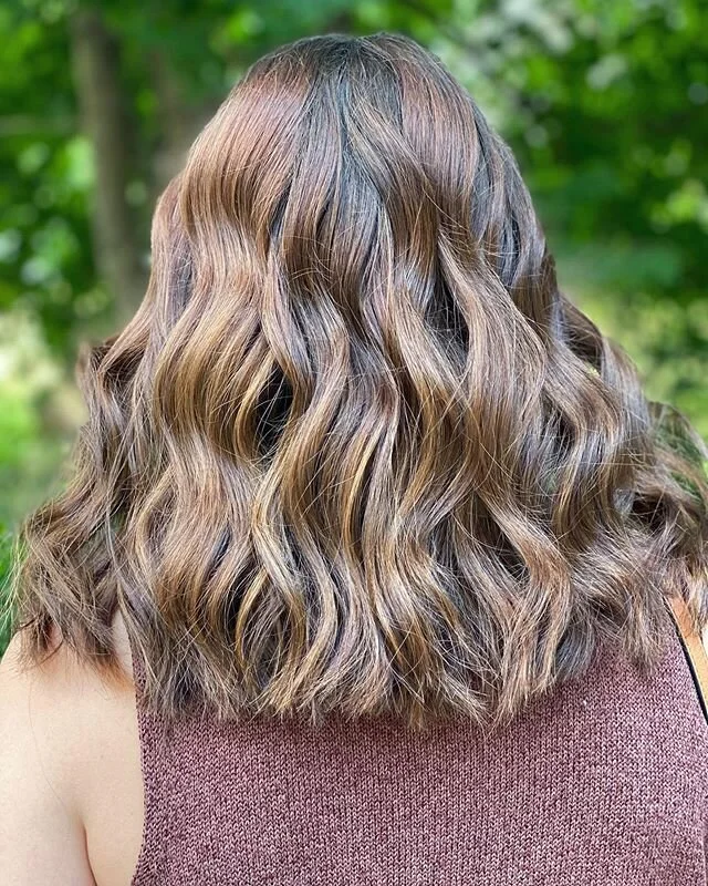 A balayage virgin! We&rsquo;ve done a few demi glosses over the years but this was our first (and last 😭😭 as she&rsquo;s moving this summer) foray into balay! @axandra88 I will miss you dearly! .
.
.Lightened with @pulpriothair clay lightener, tone