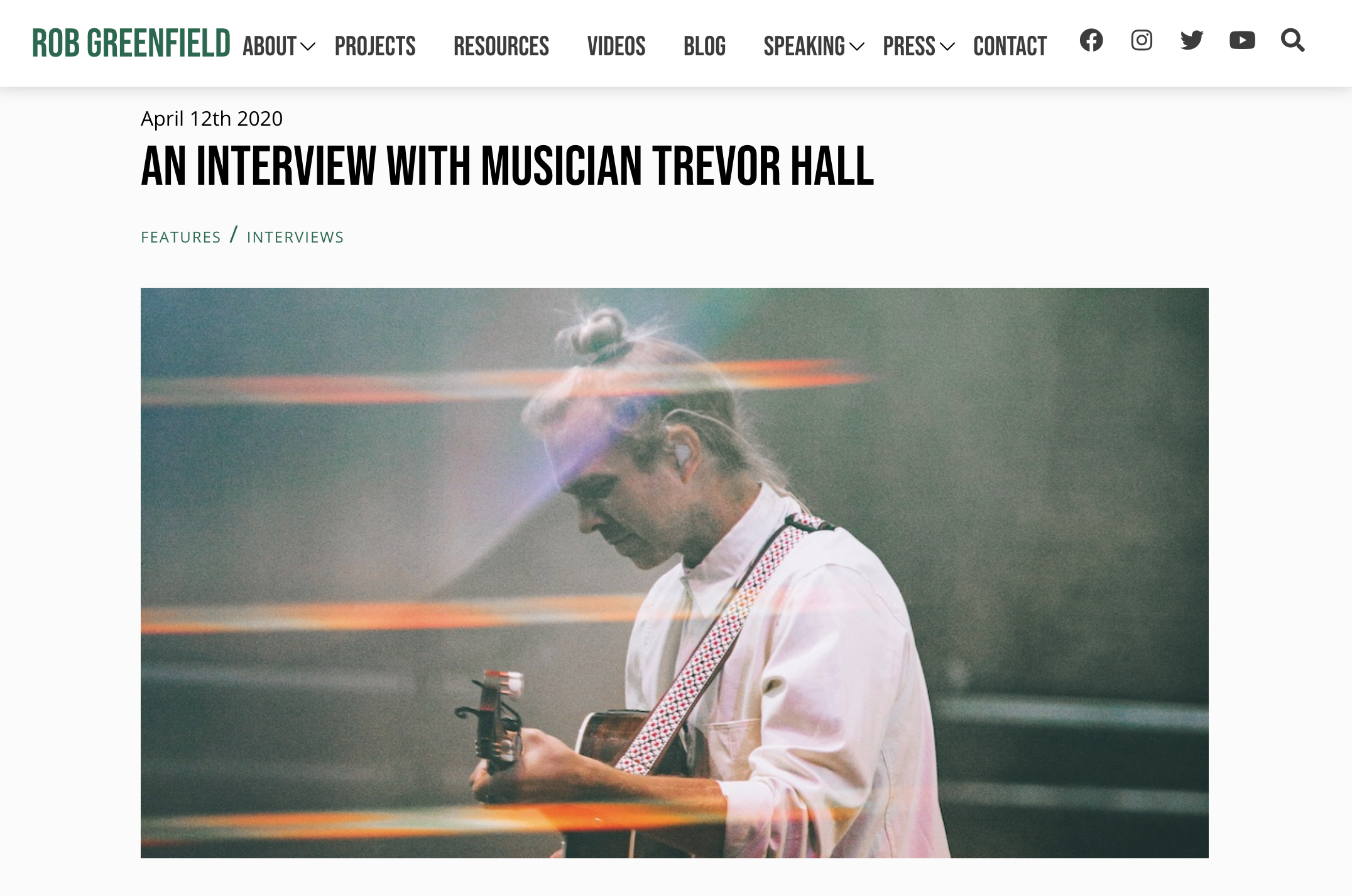 Rob Greenfield - An Interview with Musician Trevor Hall