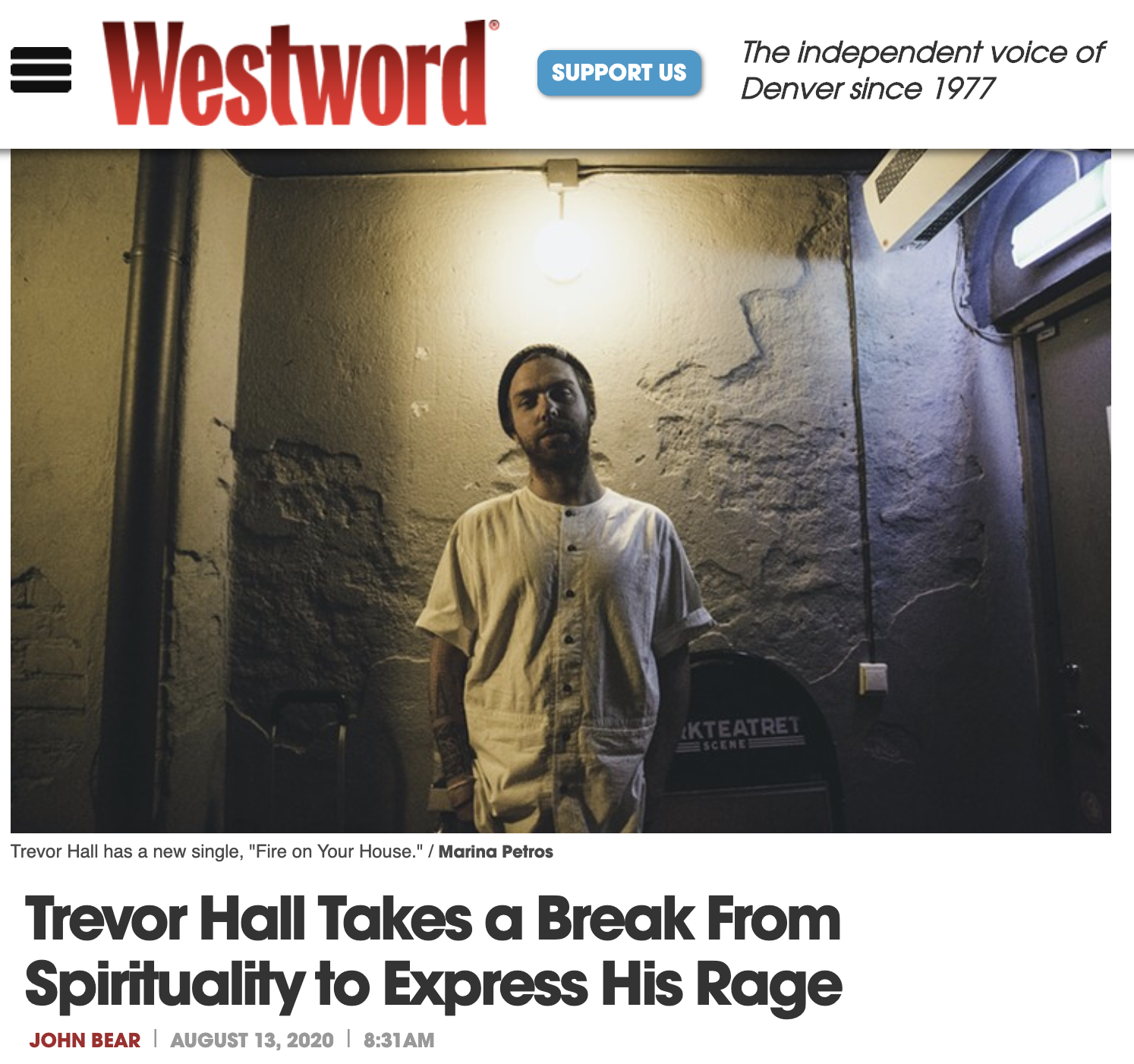 WESTWORD l Trevor Hall Takes a Break From Spirituality to Express His Rage