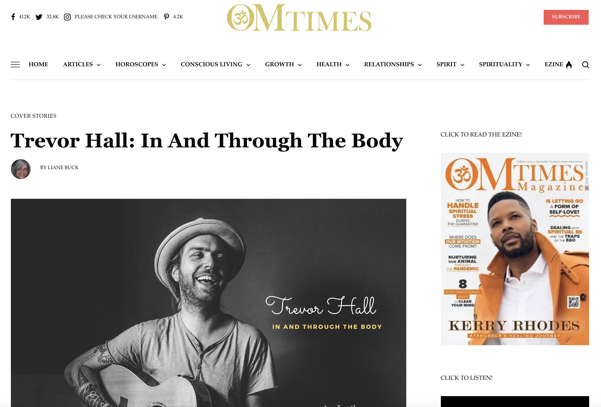 OMTimes l Trevor Hall: IN AND THROUGH THE BODY